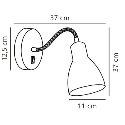 Nordlux - Nástěnné flexible Foco CYCLONE 1xE14/15W/230V blanco