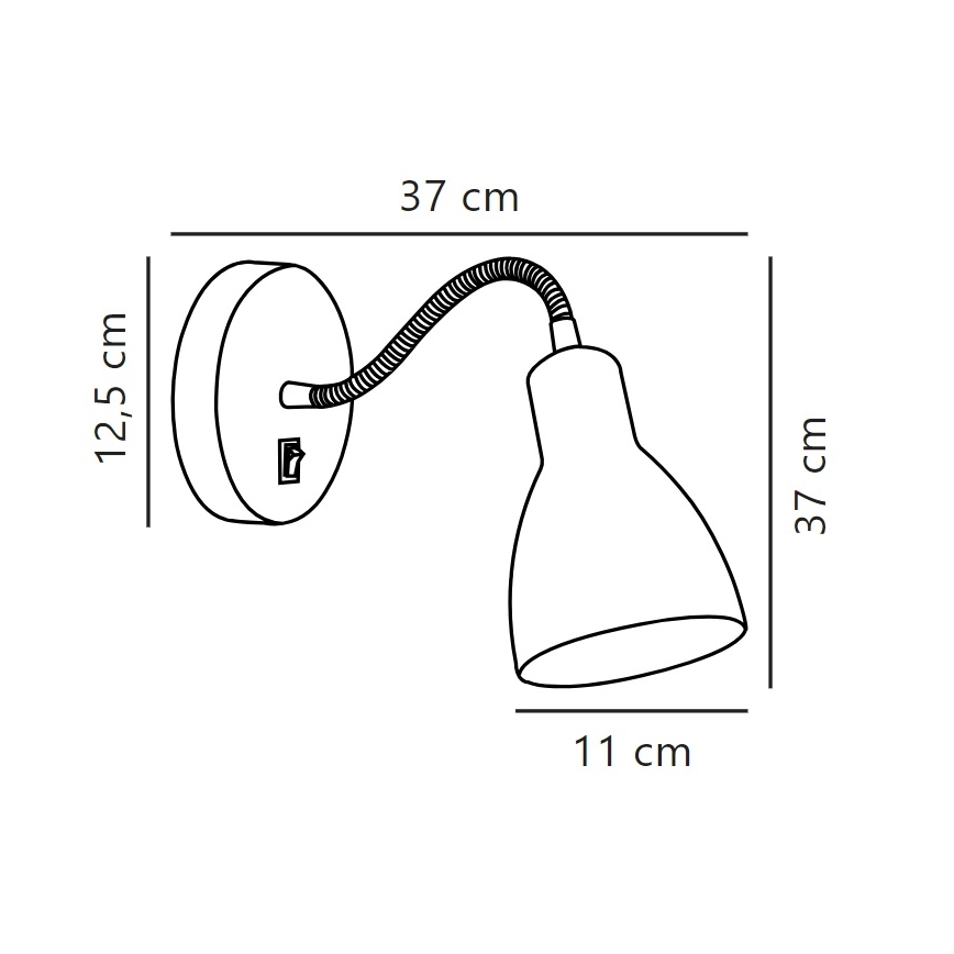Nordlux - Nástěnné flexible Foco CYCLONE 1xE14/15W/230V blanco