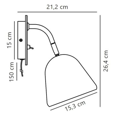 Nordlux - Foco de pared FLEUR 1xE14/15W/230V