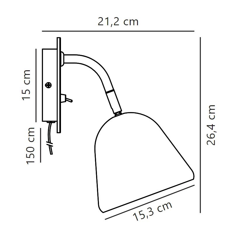 Nordlux - Foco de pared FLEUR 1xE14/15W/230V