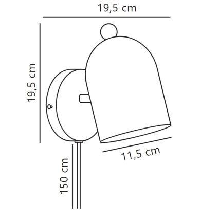Nordlux - Foco de pared GASTON 1xE27/15W/230V verde