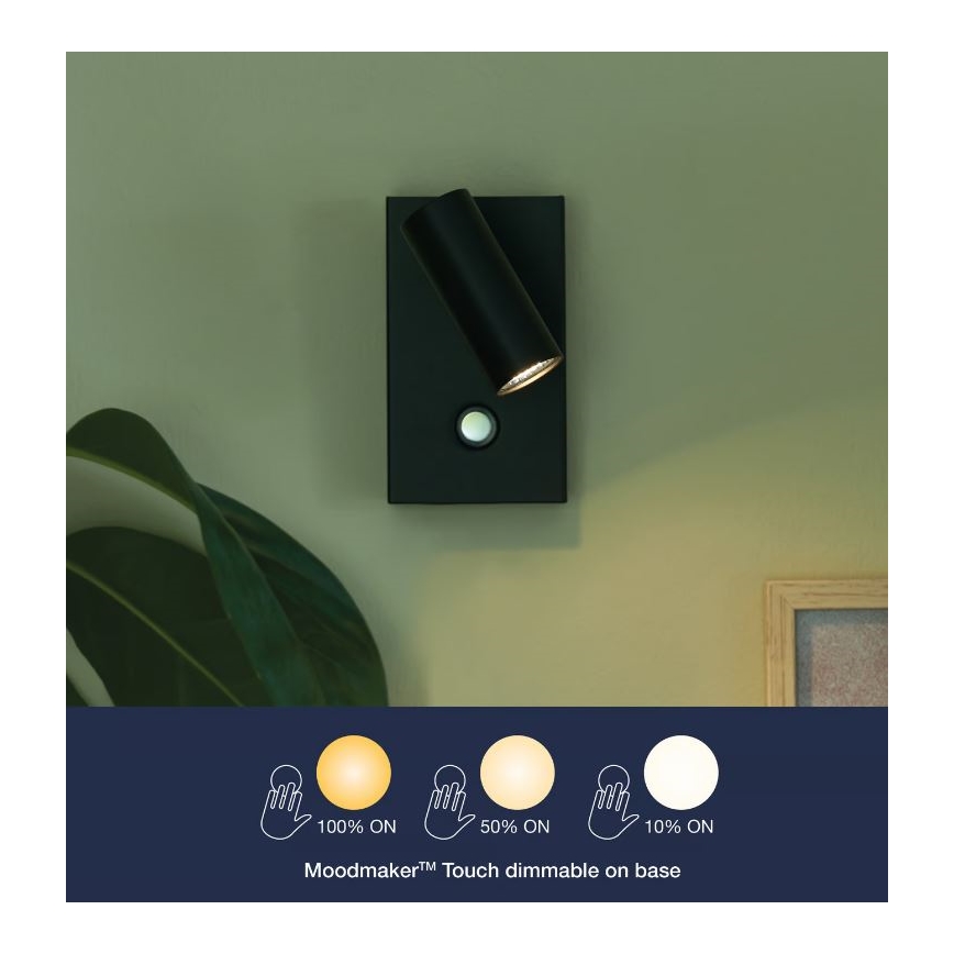 Nordlux - Foco de pared LED regulable OMARI LED/3,2W/230V negro