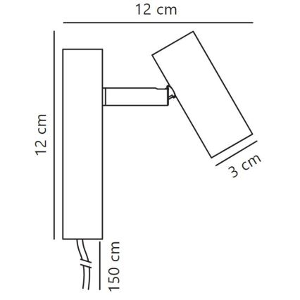 Nordlux - Foco de pared LED regulable OMARI LED/3,2W/230V negro
