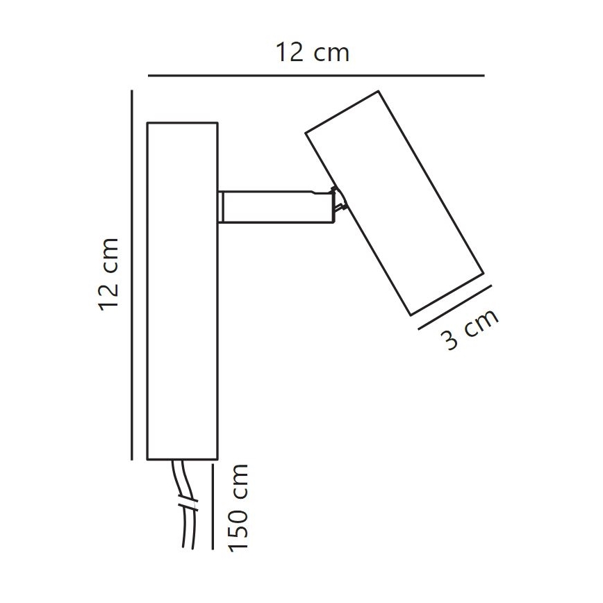 Nordlux - Foco de pared LED regulable OMARI LED/3,2W/230V negro