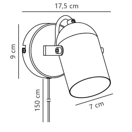 Nordlux - Foco de pared LOTUS 1xE14/40W/230V