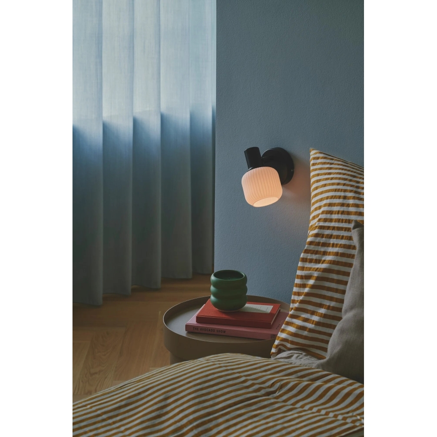 Nordlux - Foco de pared MILFORD 1xE14/10W/230V negro