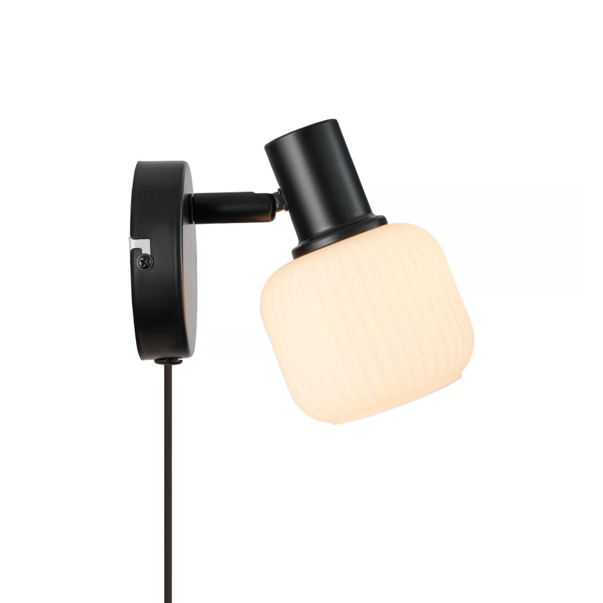Nordlux - Foco de pared MILFORD 1xE14/10W/230V negro