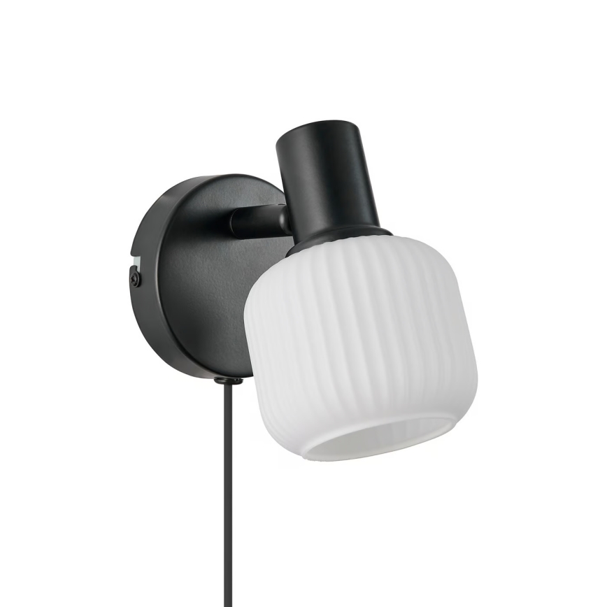 Nordlux - Foco de pared MILFORD 1xE14/10W/230V negro