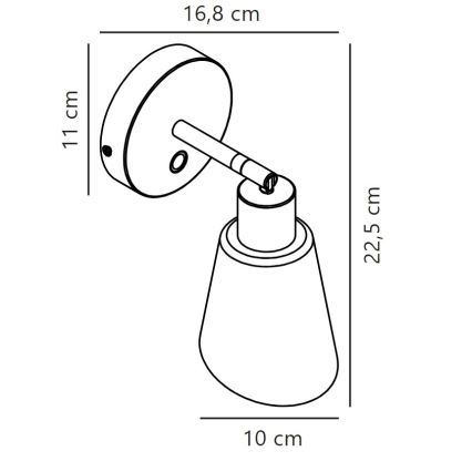Nordlux - Foco de pared MOLLI 1xE14/25W/230V