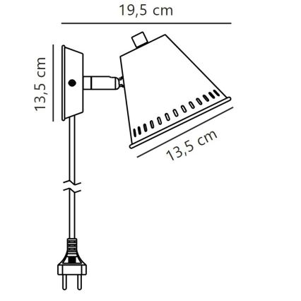 Nordlux - Foco de pared PINE 1xGU10/15W/230V