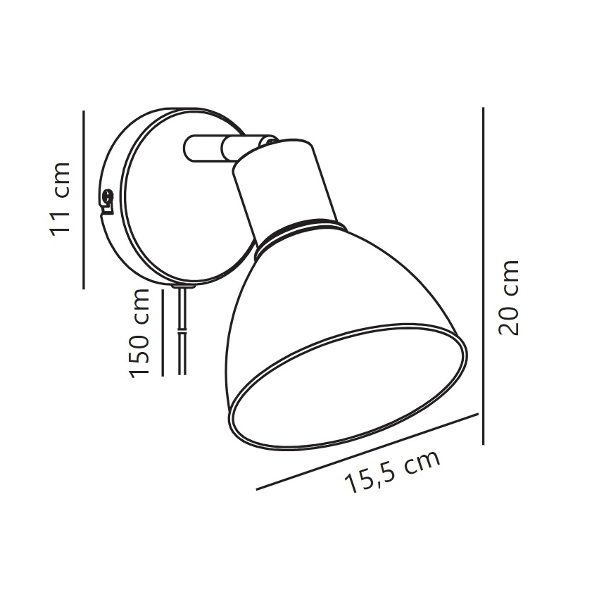Nordlux - Foco de pared POP 1xE27/18W/230V blanco