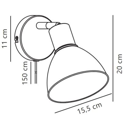 Nordlux - Foco de pared POP 1xE27/18W/230V menta