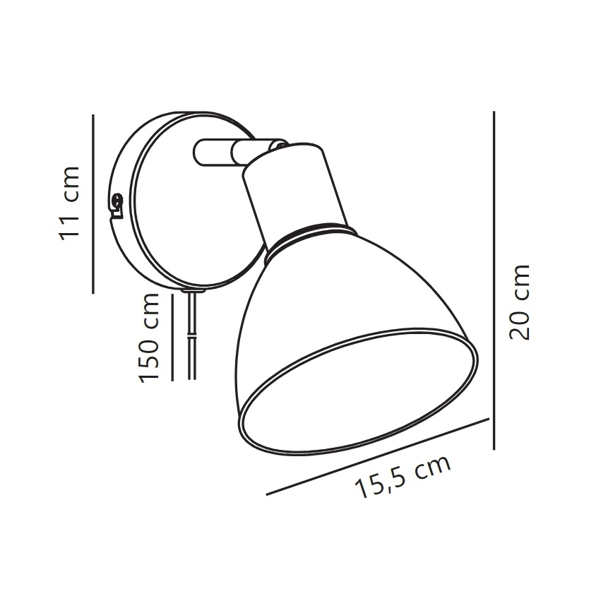 Nordlux - Foco de pared POP 1xE27/18W/230V menta