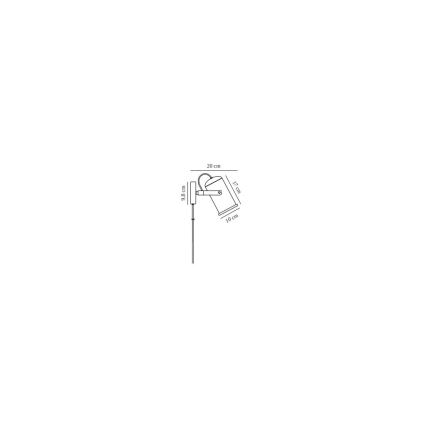 Nordlux - Foco de pared PORTER 1xE27/60W/230V cromo mate