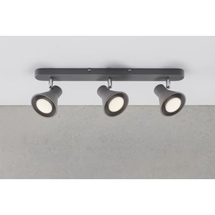 Nordlux - Foco de techo EIK 3xGU10/35W/230V gris