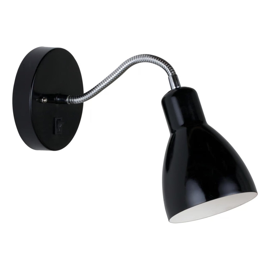 Nordlux - Foco flexible de pared CYCLONE 1xE14/15W/230V negro