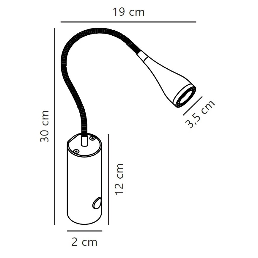 Nordlux - Foco LED de pared MENTO LED/3W/230V blanco
