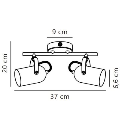 Nordlux - Foco LOTUS 2xE14/40W/230V