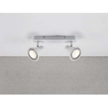 Nordlux - Foco orientable EIK 2xGU10/35W/230V blanco