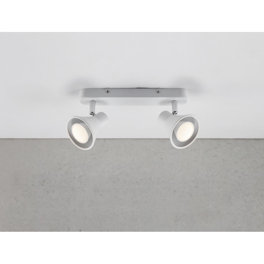 Nordlux - Foco orientable EIK 2xGU10/35W/230V blanco