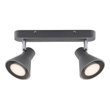 Nordlux - Foco orientable EIK 2xGU10/35W/230V, gris