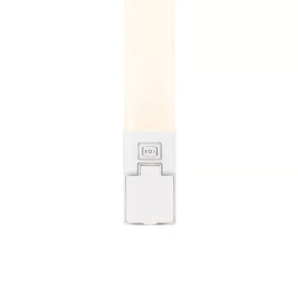 Nordlux - Iluminación LED para espejo de baño SJAVER con toma de corriente integrada, LED/15W/230V IP44, 60 cm, blanco