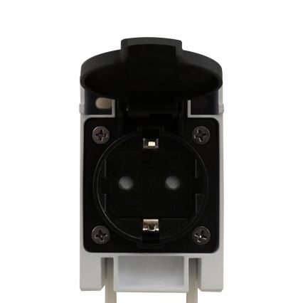 Nordlux - Iluminación LED para espejo de baño con toma de corriente integrada MALAIKA LED/15W/230V IP44 68,4 cm negro