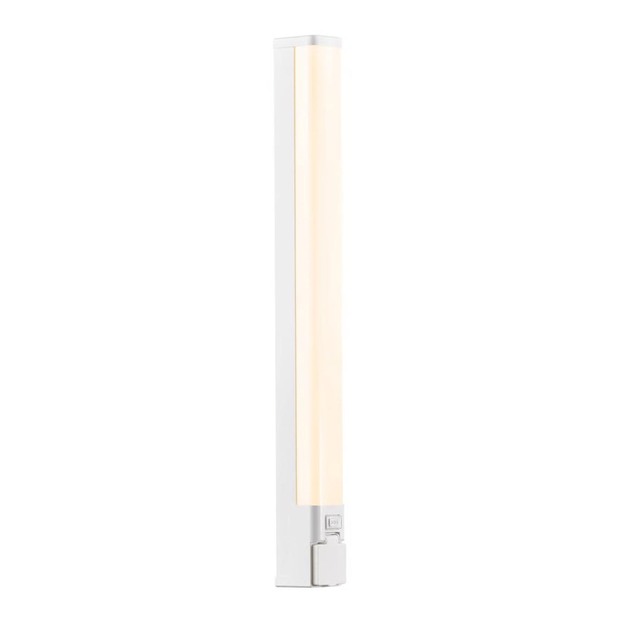 Nordlux - Iluminación LED para espejo de baño SJAVER con toma de corriente integrada, LED/15W/230V IP44, 60 cm, blanco