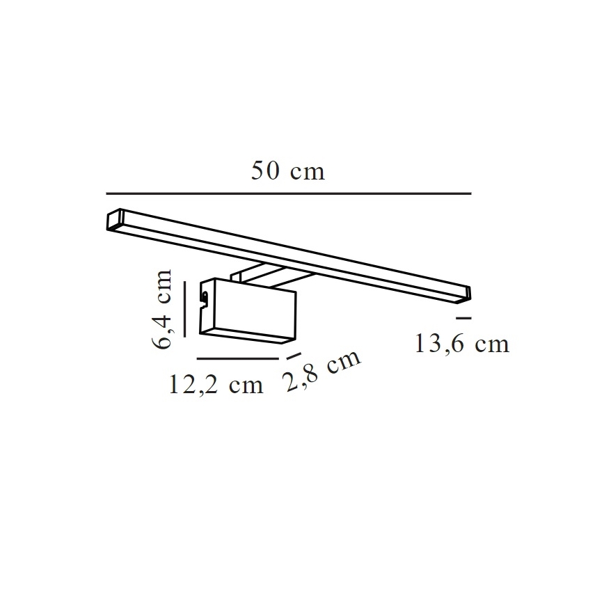Nordlux - Iluminación LED para espejos de baño MARLEE LED/8,9W/230V IP44 3000K 50 cm cromo brillante