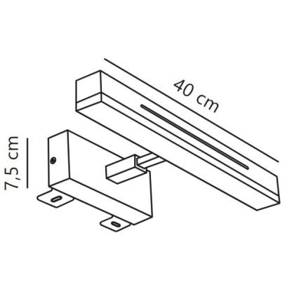 Nordlux - Iluminación LED regulable para espejo de baño OTIS LED/14W/230V IP44 40 cm cromo mate