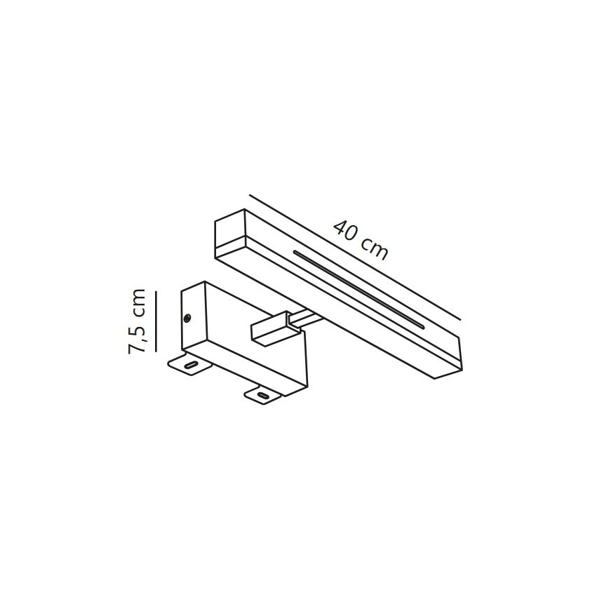 Nordlux - Iluminación LED regulable para espejo de baño OTIS LED/14W/230V IP44 40 cm cromo mate