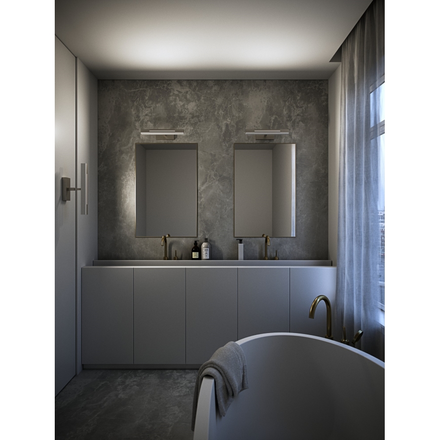 Nordlux - Iluminación LED regulable para espejos de baño OTIS LED/14W/230V IP44 40 cm plata