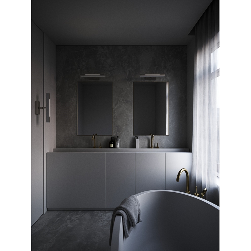 Nordlux - Iluminación LED regulable para espejos de baño OTIS LED/14W/230V IP44 40 cm plata