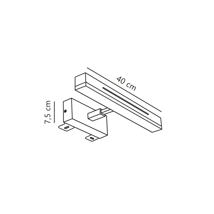 Nordlux - Iluminación LED regulable para espejos de baño OTIS LED/14W/230V IP44 40 cm plata