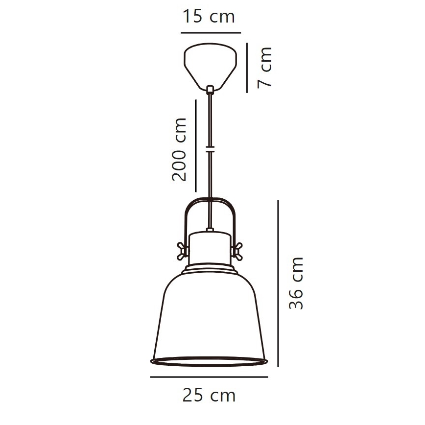 Nordlux - Lámpara colgante ADRIAN 1xE27/25W/230V diá. 25 cm gris
