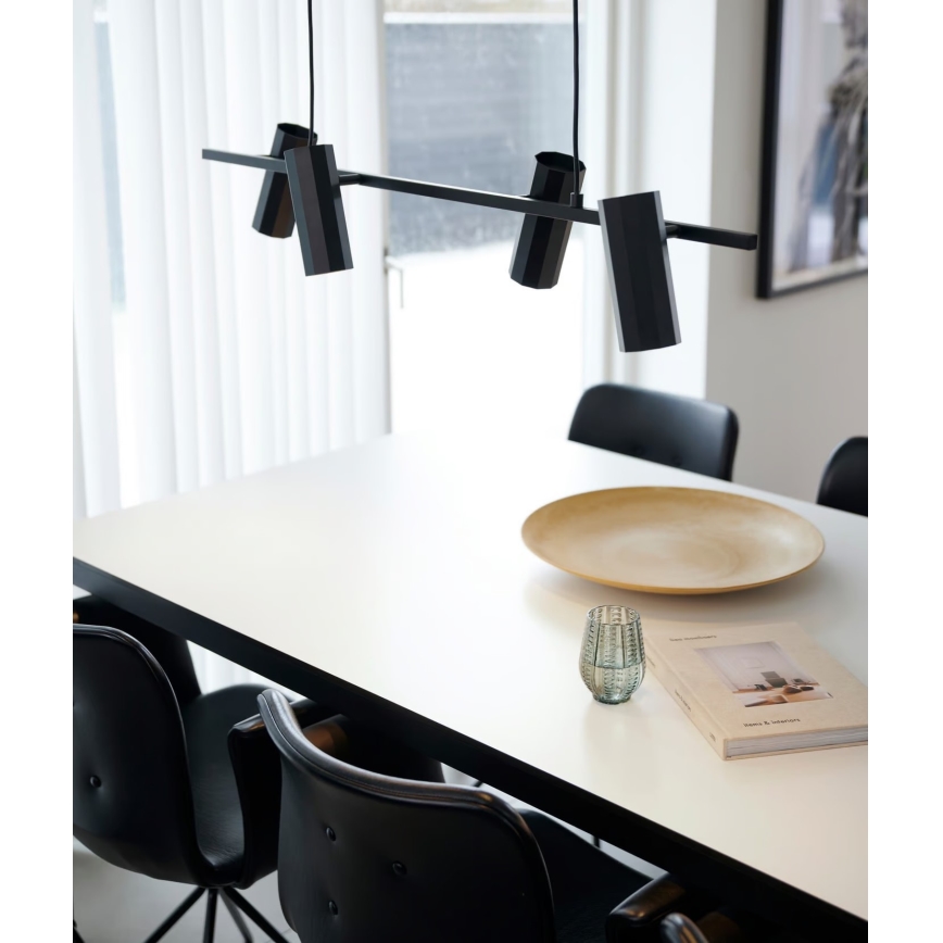 Nordlux - Lámpara colgante ALANIS 4xGU10/15W/230V negro