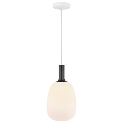 Nordlux - Lámpara colgante ALTON 1xE27/60W/230V blanco/negro/latón