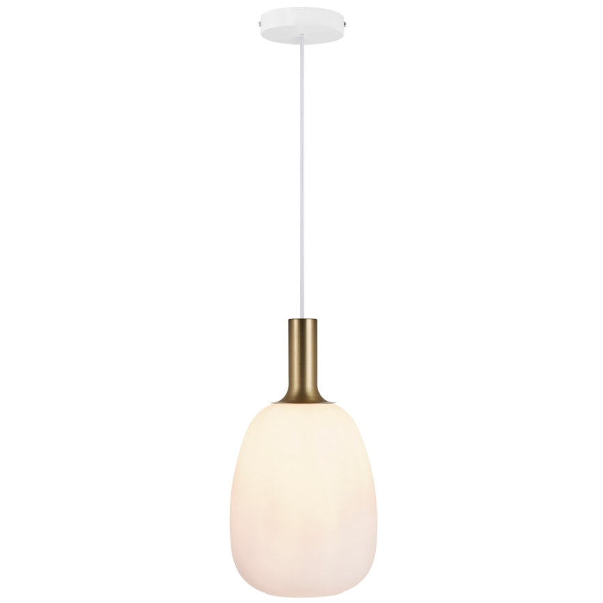 Nordlux - Lámpara colgante ALTON 1xE27/60W/230V blanco/negro/latón