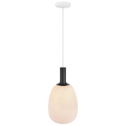 Nordlux - Lámpara colgante ALTON 1xE27/60W/230V blanco/negro/latón
