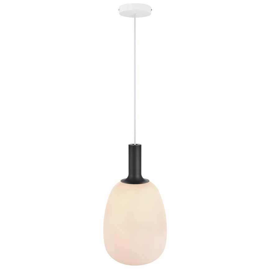 Nordlux - Lámpara colgante ALTON 1xE27/60W/230V blanco/negro/latón