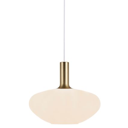 Nordlux - Lámpara colgante ALTON 1xE27/60W/230V blanco/negro/latón
