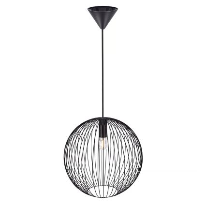 Nordlux - Lámpara colgante BERONI con cable 1xE27/60W/230V negra Ø 35 cm