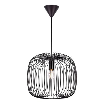 Nordlux - Lámpara colgante BERONI con cable 1xE27/60W/230V, negra, Ø 40 cm
