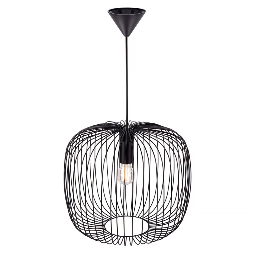 Nordlux - Lámpara colgante BERONI con cable 1xE27/60W/230V, negra, Ø 40 cm