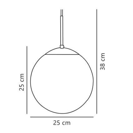 Nordlux - Lámpara colgante CAFE 1xE27/25W/230V diá. 25 cm