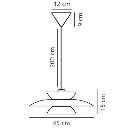 Nordlux - Lámpara colgante CARMEN 1xE27/40W/230V negro