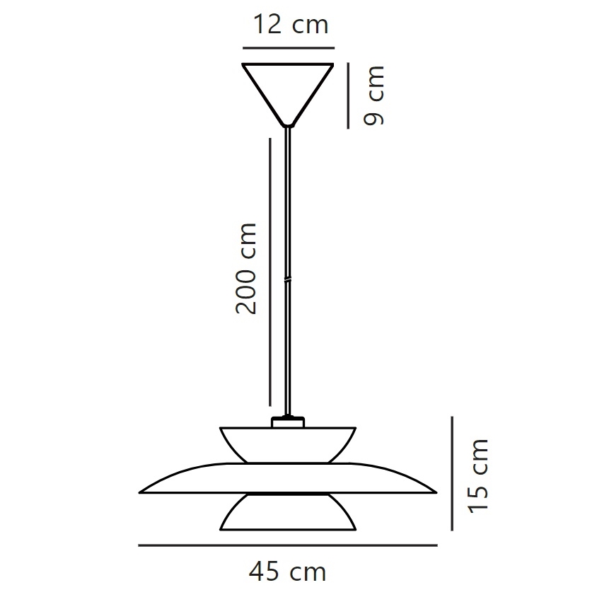 Nordlux - Lámpara colgante CARMEN 1xE27/40W/230V negro