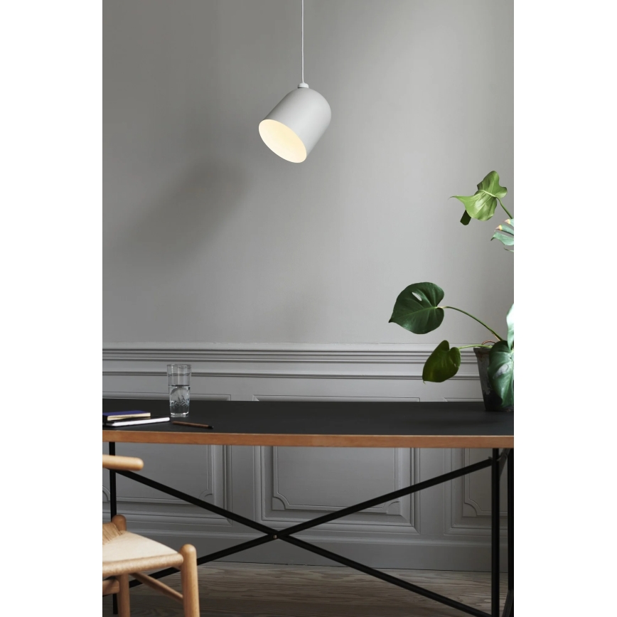Nordlux - Lámpara colgante con cable ANGLE 1xE27/25W/230V blanca