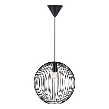 Nordlux - Lámpara colgante con cable BERONI 1xE27/60W/230V negra