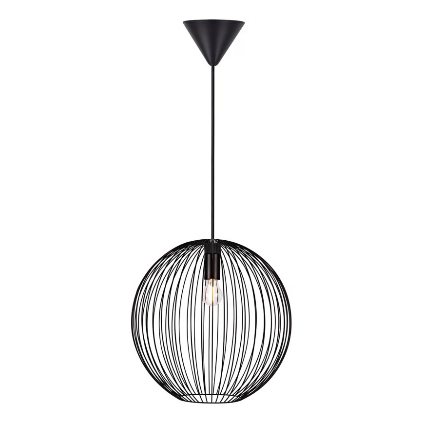 Nordlux - Lámpara colgante con cable BERONI 1xE27/60W/230V negra